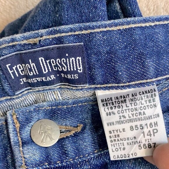 French Dressing Hight Waist Tapered Mom Jeans Without Back Pockets 14P - Picture 3 of 12